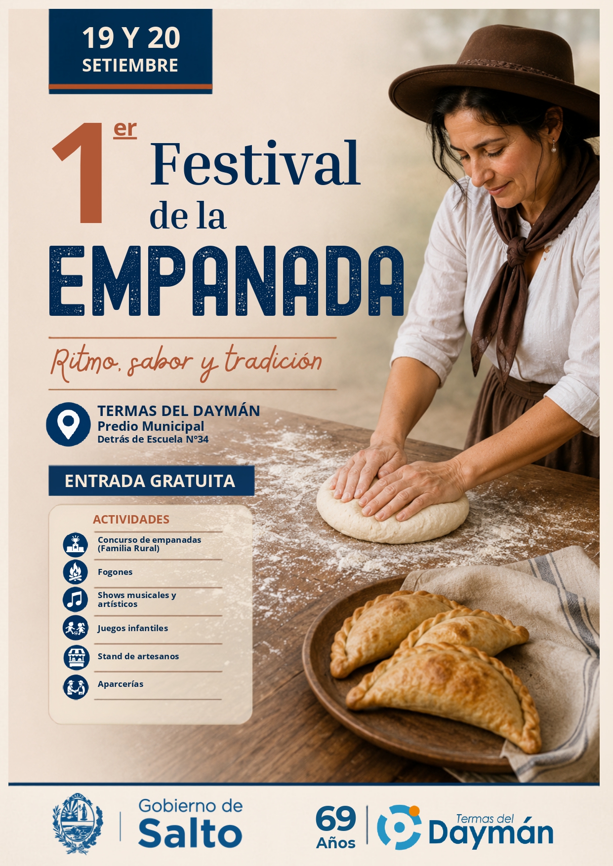 Termas del Daymán se prepara para el 1.er Festival de la Empanada Termas del Daymán se prepara para el 1.er Festival de la Empanada