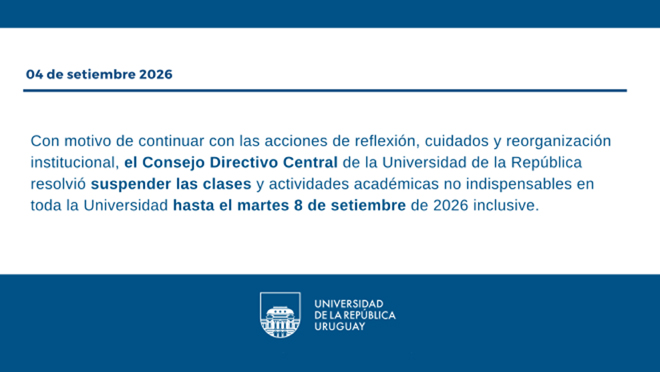 Suspensión de clases hasta el martes 8 de setiembre para continuar con las acciones de reflexión institucional