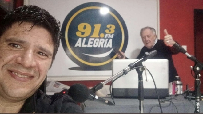 La visita a la Radio del Contador Ignacio Tomas Frente Amplio en el día de su cumpleaños!